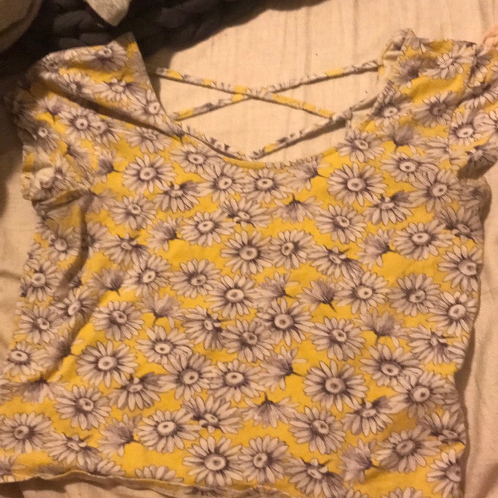 Flower print crop top